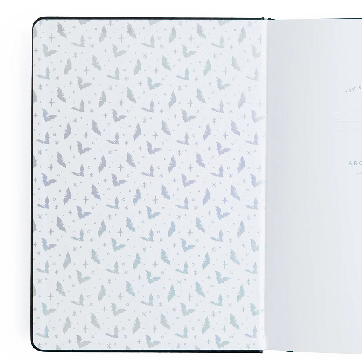 Archer & Olive Bullet Journal Cute Bat Dot Grid - Binnenkant van de cover