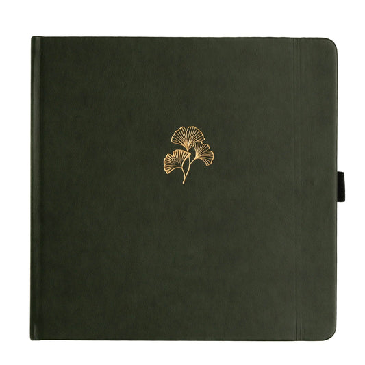 Archer & Olive Bullet Journal Gingko Leaf Square Dot Grid - Voorkant op een witte achtergrond