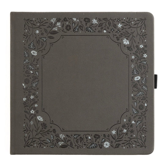 Archer & Olive Bullet Journal Midnight Floral in Grey Square Dot Grid