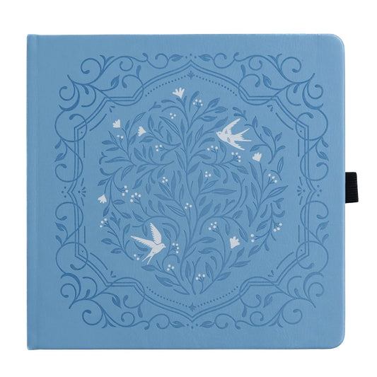 Archer & Olive Bullet Journal Songbird in Blue Square Dot Grid - Op een witte achtergrond