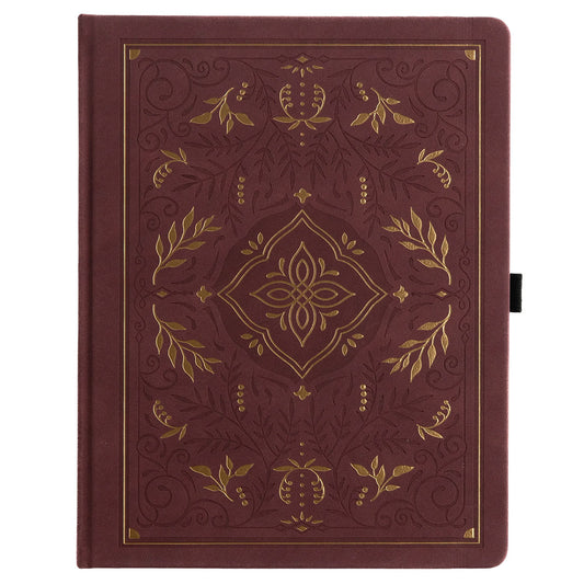 Archer & Olive Bullet Journal Storybook in Plum LS Dot Grid - Cover op een witte achtergrond