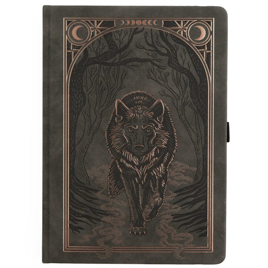 Archer & Olive Bullet Journal Wolf in the Night B5 Dot Grid - Voorkant van de journal