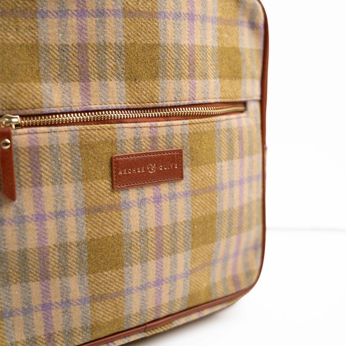 Archer & Olive - Forest Findings Plaid Backpack - Detail van de bekleding