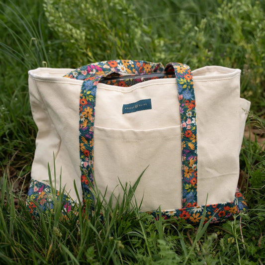 Archer & Olive Meadow & Vine Canvas Tote