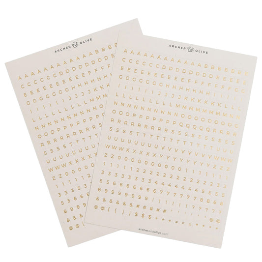 Archer & Olive Stickers - Soft Nature Alpha Set