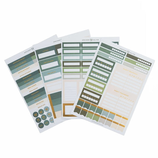 Archer & Olive Stickers - Soft Nature Planning Set