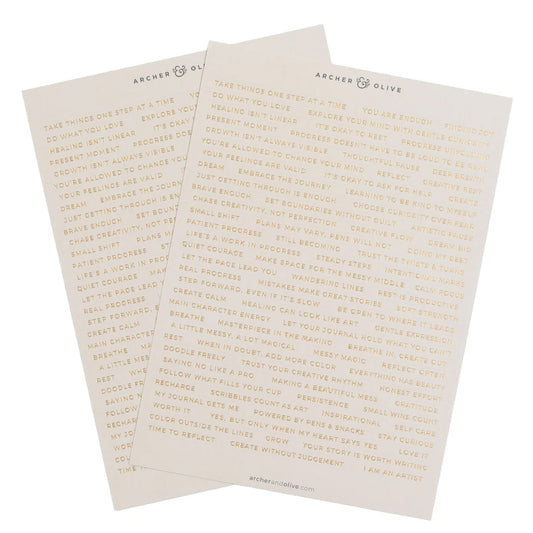 Archer & Olive Stickers - Soft Nature Word Set