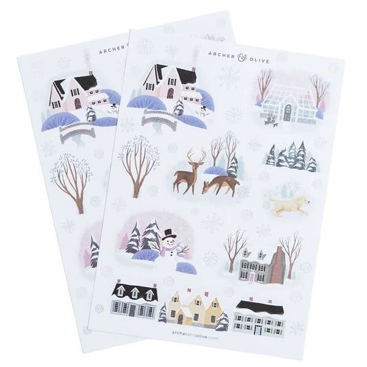 Archer & Olive Stickers - Winter Village