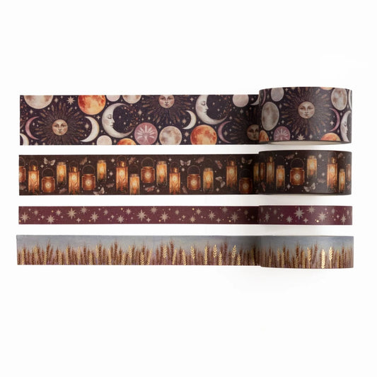 Archer & Olive Washitape - Harvest Moon - Voorbeeld van de washitape designs