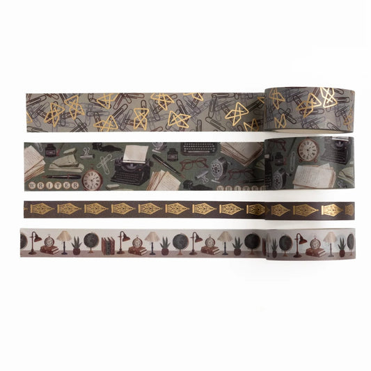 Archer & Olive Washitape - The Writer's Desk - 4 Rollen Washi Tape
