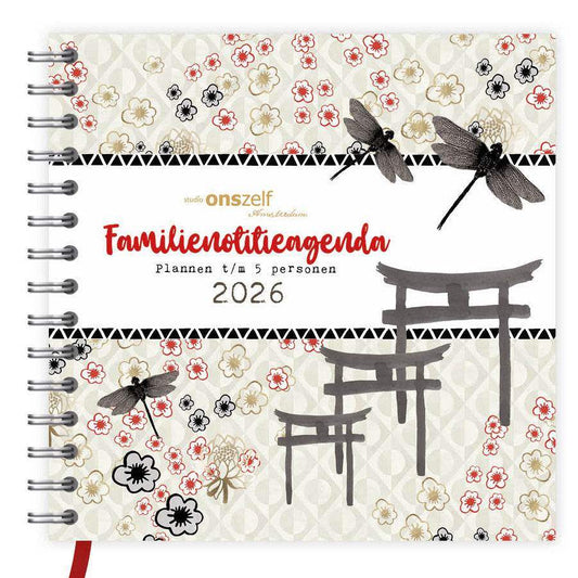 Studio Onszelf Familie Agenda 2026 - Japanese Blossom - Voorkant van de agenda