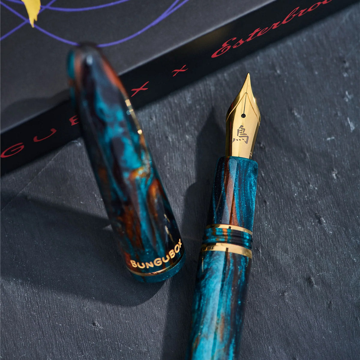 Esterbrook Fountain Pen Estie GT - Kingfisher BUNGU BOX - Details of the nib
