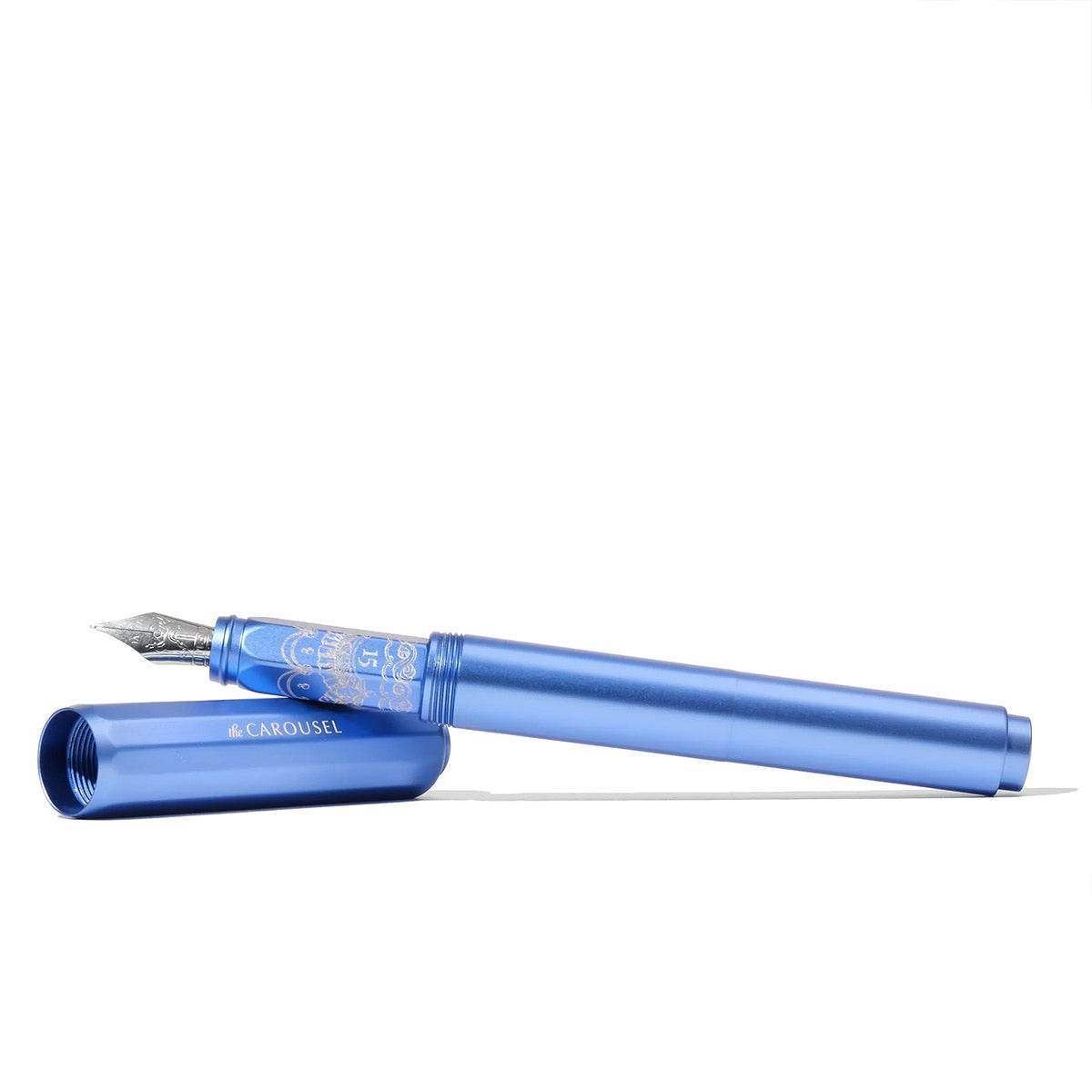 Ferris Wheel Press Aluminum Carousel Fountain Pen - Blue Revelry - Medium - 24Papershop