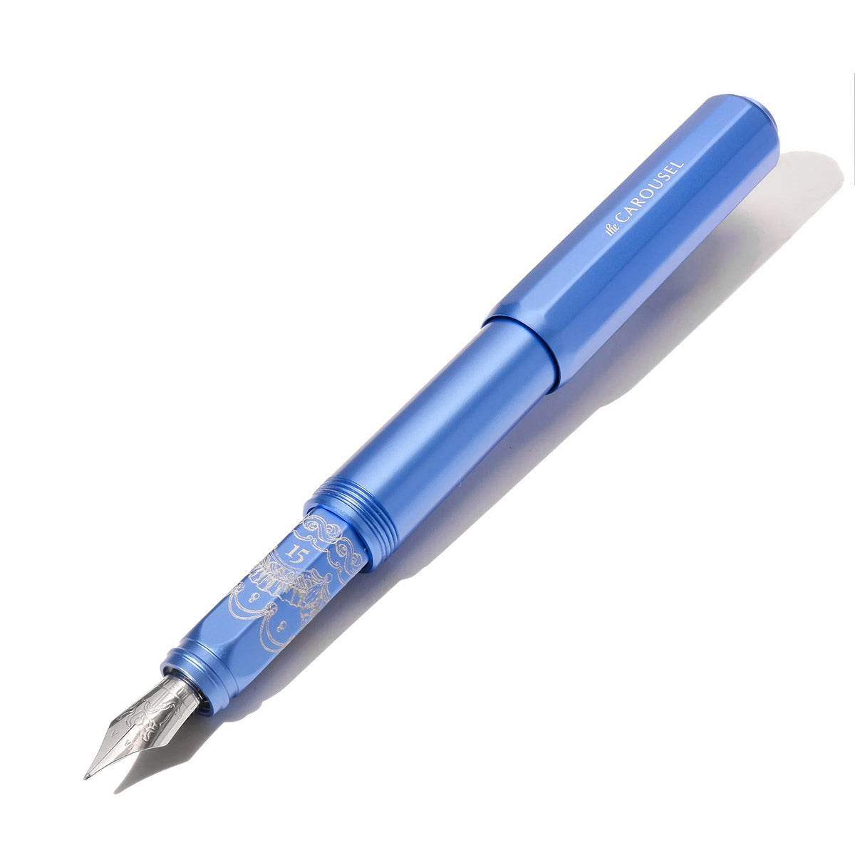 Ferris Wheel Press Aluminum Carousel Fountain Pen - Blue Revelry - Medium - 24Papershop