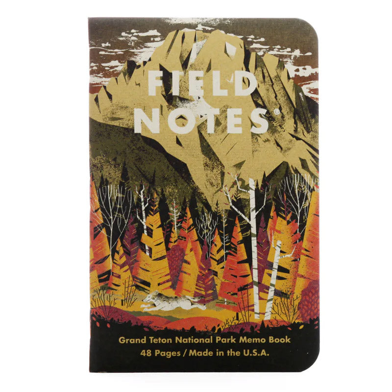 Field Notes National Parks Serie D notitieboekjes – Grand Teton, Arches en Sequoia illustraties