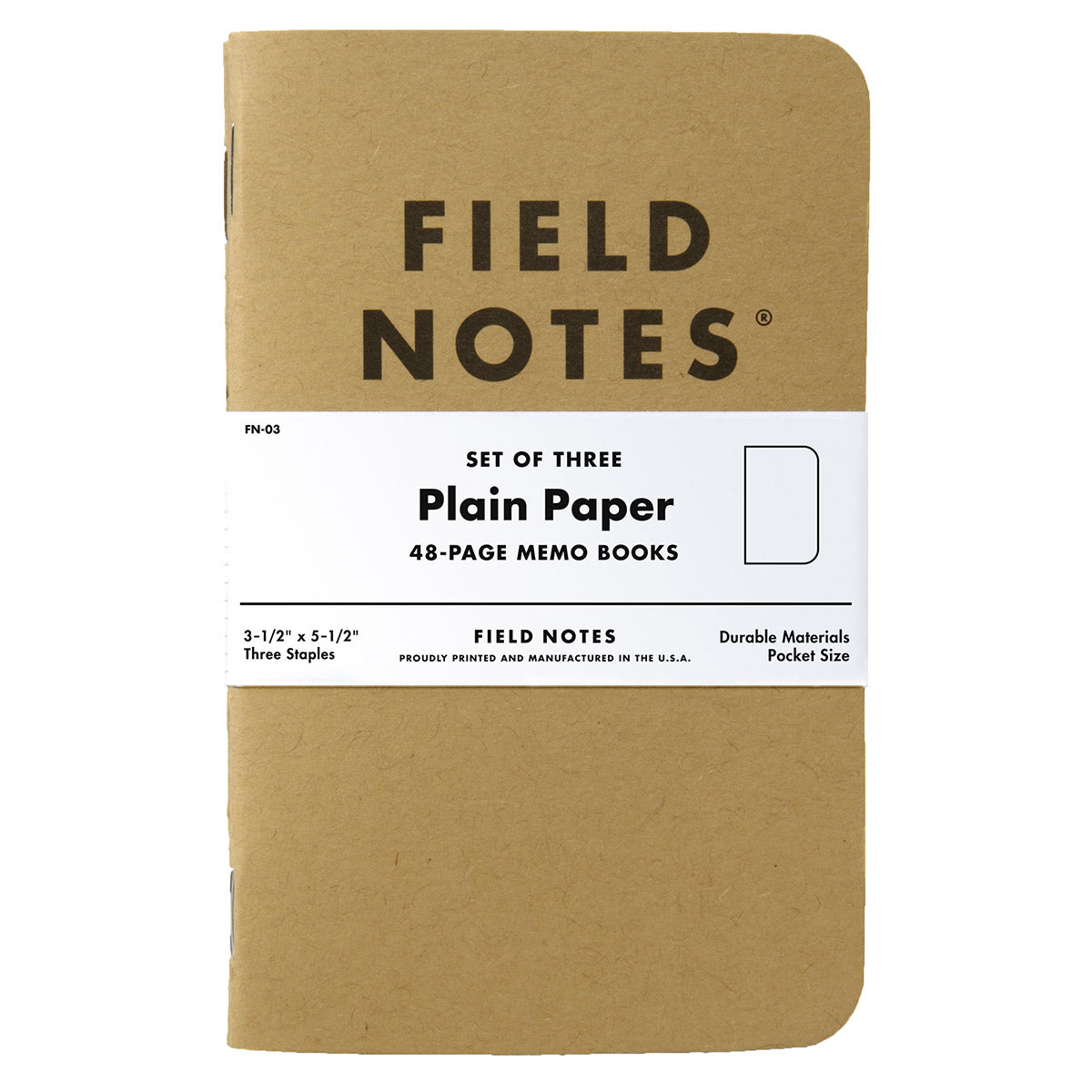 Field Notes Original Kraft Plain Notitieboek - 3-Pack
