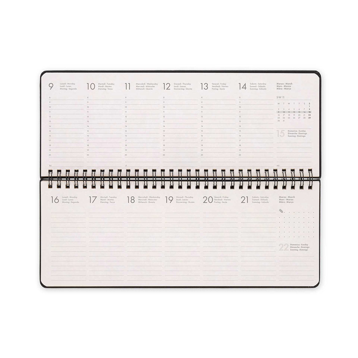 Legami Agenda 2026 Desk Planner - Deep Graphite