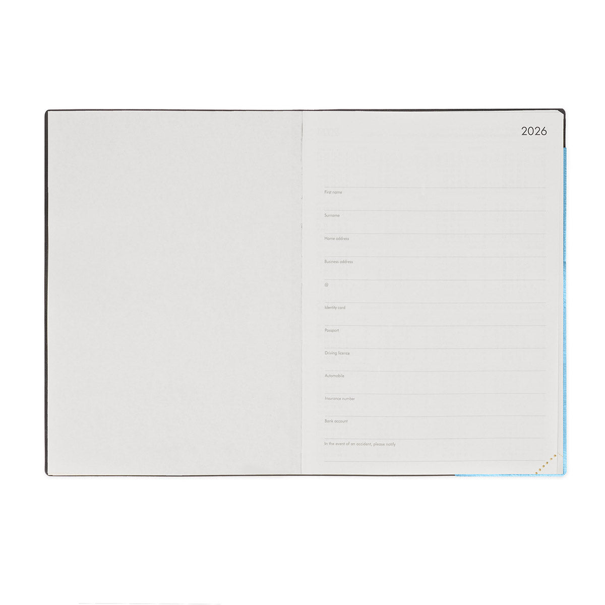 Legami Agenda 2026 Large - Aura - Agenda open op een witte achtergrond