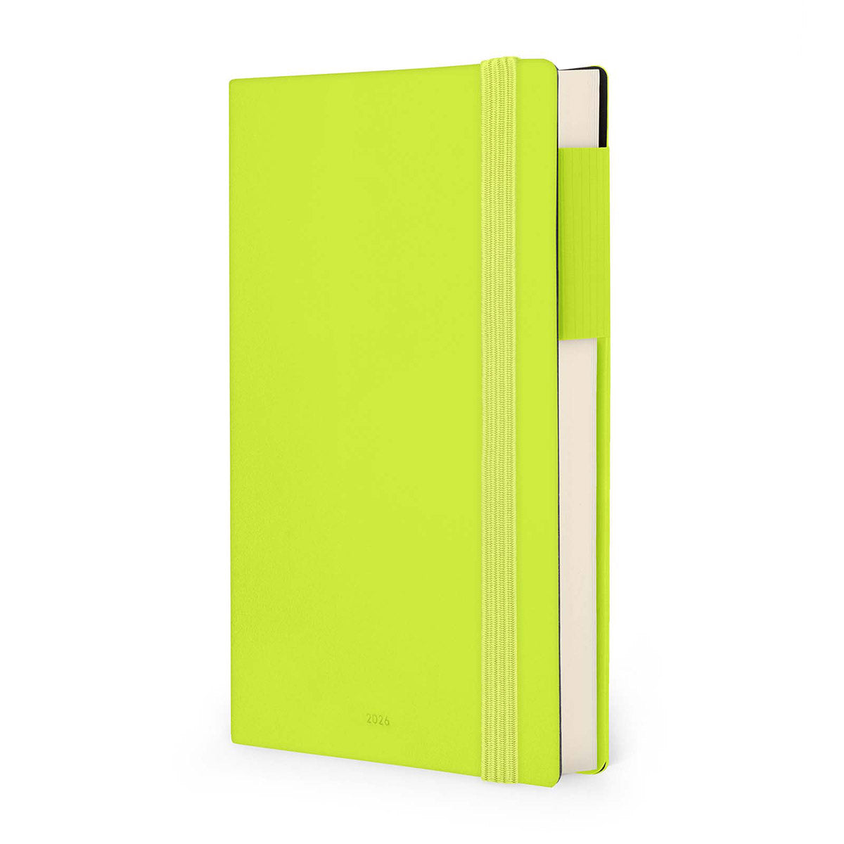 Legami Agenda 2026 Medium Week - Chartreuse - Schuine voorkant op een witte achtergrond