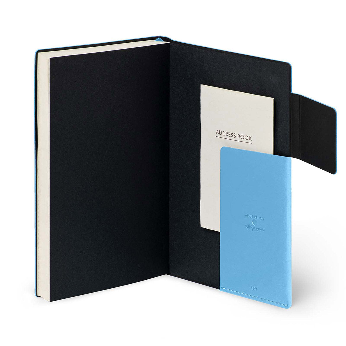 Legami Agenda 2026 Medium Week - Retro Blue - Detail van het opbergvakje