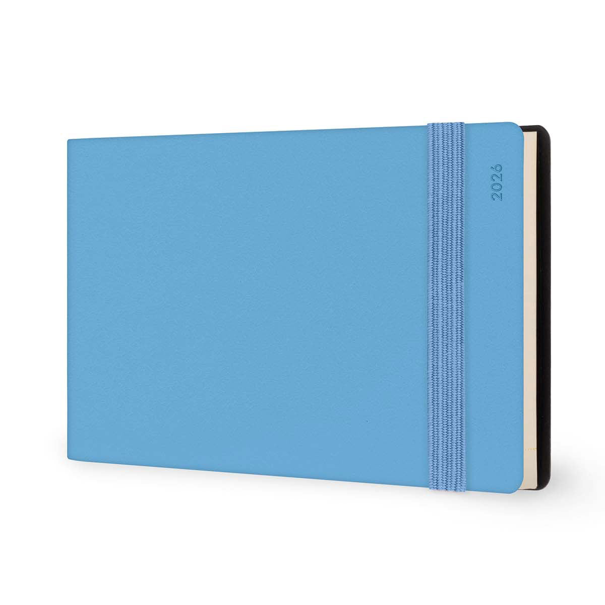 Legami Agenda 2026 Small Week - Retro Blue - Voorkant schuin op een witte achtergrond