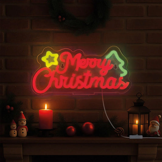 Legami Neon-Effect LED Lamp - Merry Xmas
