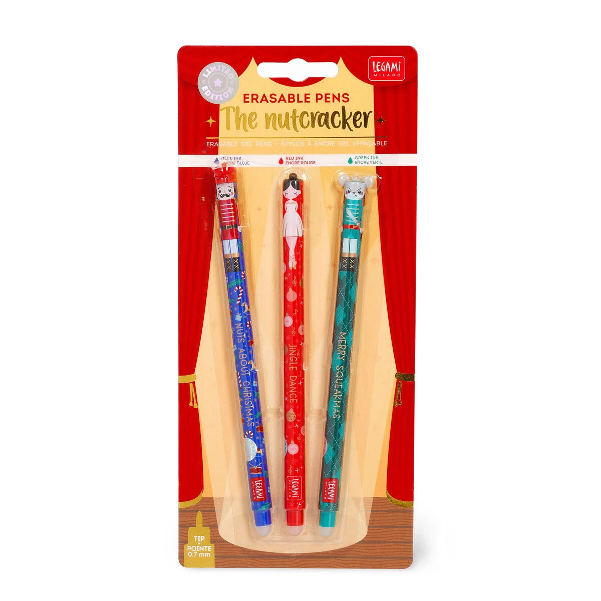 Legami Erasable Pen - Set van 3 - The Nutcracker