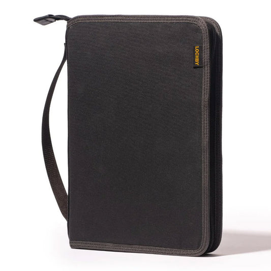 Lochby Field Folio B5 - Chargoal Gold Voorkant op een witte achtergrond