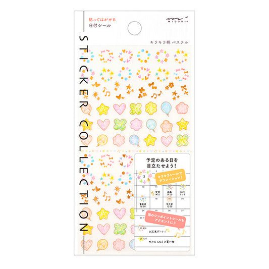 Midori Stickers - Date Twinkling Pastel