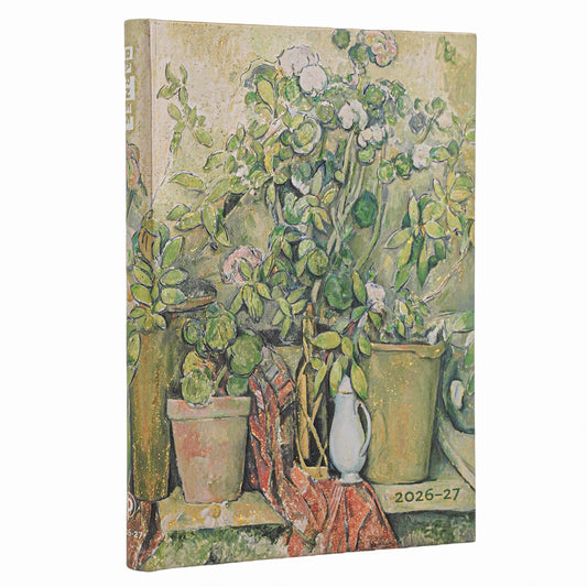 Paperblanks Agenda 2026-2027 - Cezanne's Terracotta Pots and Flowers Voorkant van de agenda