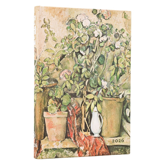 Paperblanks Agenda 2026 Mini Cezanne's Terracotta Post and Flowers - Week