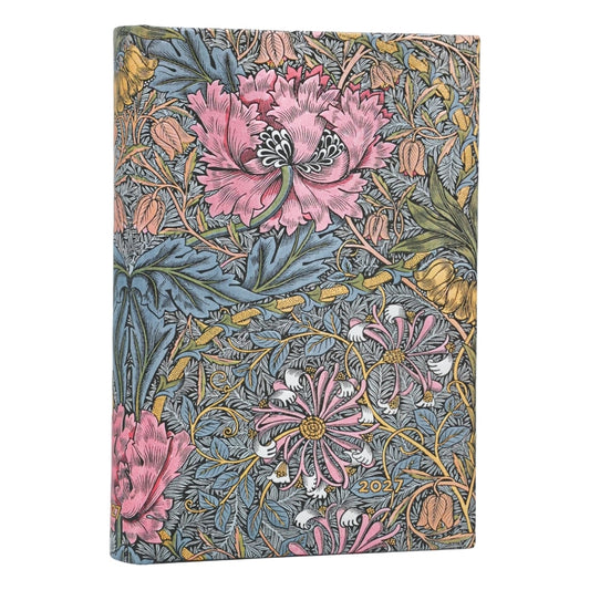 Paperblanks Agenda 2027 Flexi Maxi - Morris Pink Honeysuckle - Voorkant van de agenda