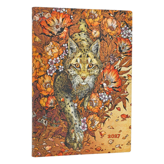 Paperblanks Agenda 2027 Flexi Midi - Lynx Rising - Voorkant van de agenda