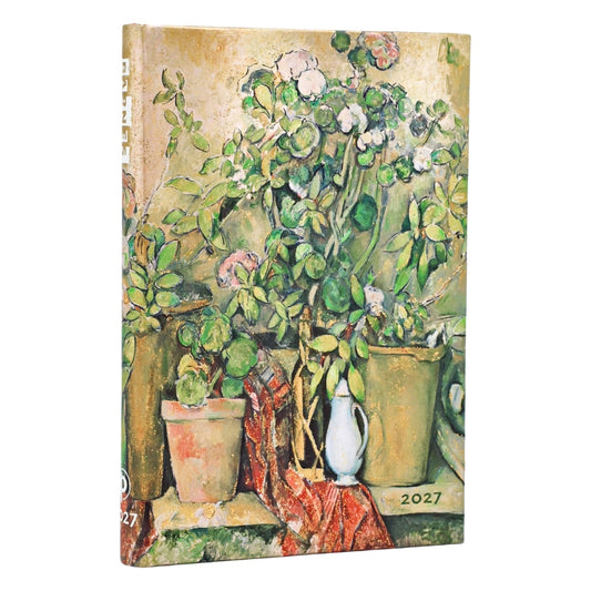 Paperblanks Agenda 2027 Mini - Cezanne's Terracotta Pots and Flowers - Voorkant van de agenda