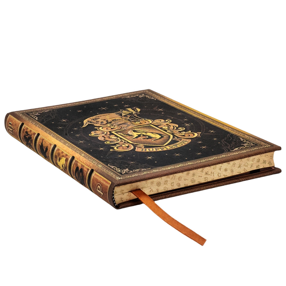 Paperblanks Hufflepuff Midi - Zijkant van het notitieboek