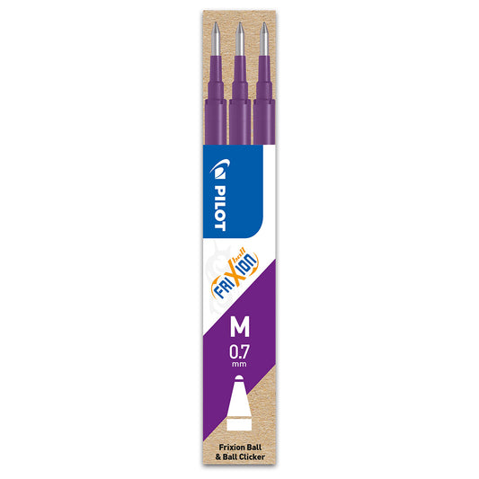 Pilot FriXion Ball Navulling Medium 0,7mm 3 Set - Violet
