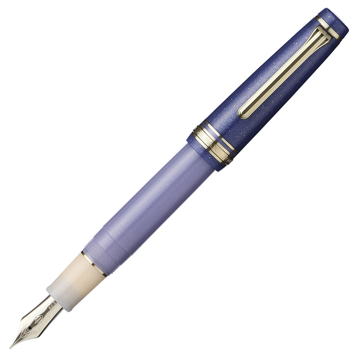 Sailor Fountain Pen Pro Gear Dreamy Hour - Fountain pen open on a white background