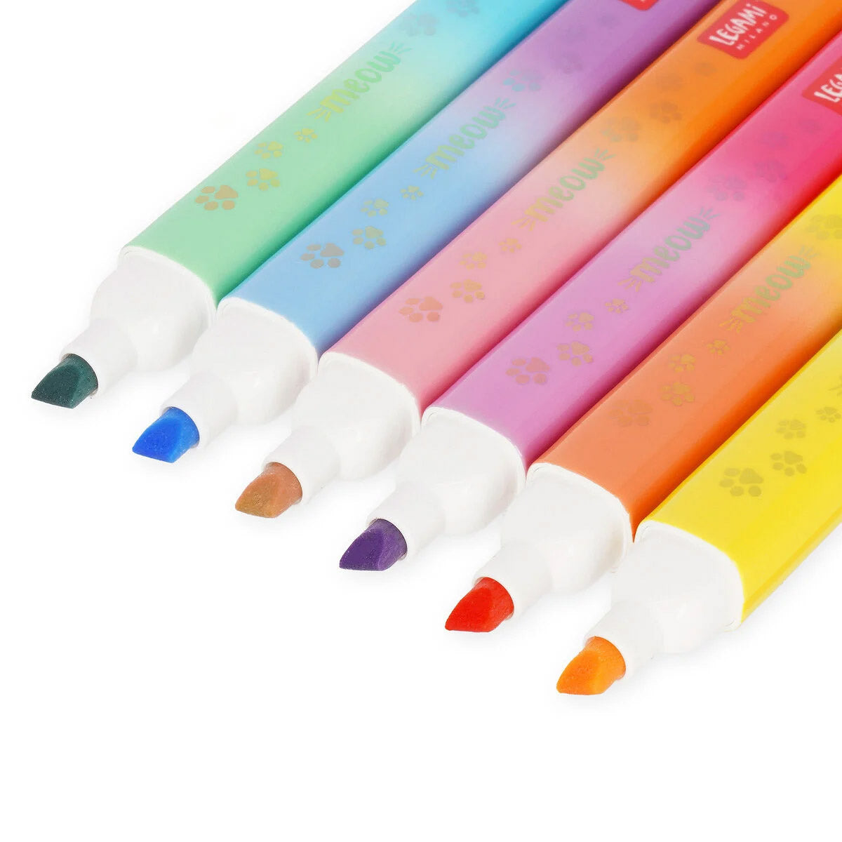 Legami Set of 6 Dual-Tip Highlighters - Kitty