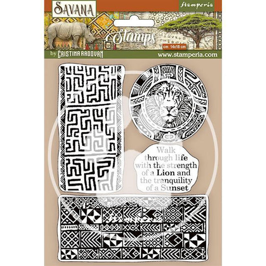 Stamperia Cling Stamp - Etnical Borders