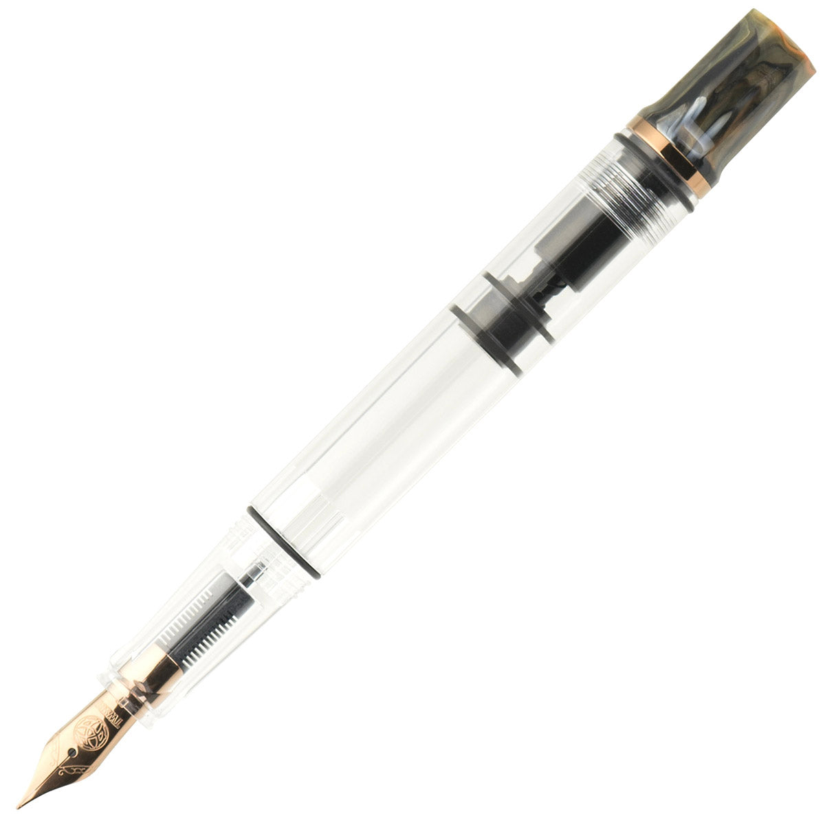 TWSBI Eco Fountain Pen Serpentine with Bronze op een witte achtergrond