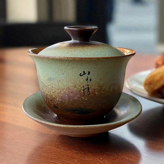 TisforTea Traditional Ceramic Gaiwan - Landscape