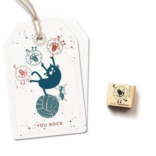 Cats on Appletrees Mini Stamp - Sheep Serephina Outline - 24Papershop