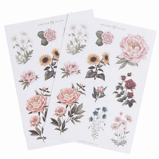 Archer & Olive Stickers - Antique Floral - 24Papershop
