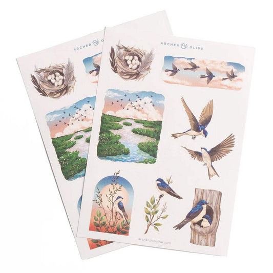 Archer & Olive Stickers - Swallows - 24Papershop