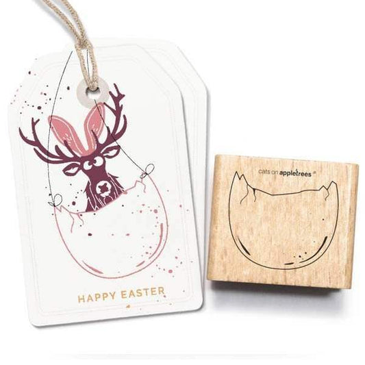 Cats on Appletrees Stamp - Egg 12 Bottom Part Outline - 24Papershop