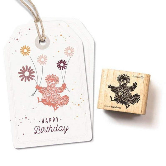 Cats on Appletrees Stamp Frizzle Hen Annabelle - 24Papershop