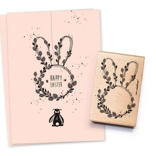 Cats on Appletrees Stamp Rabbit Wreath - 24Papershop