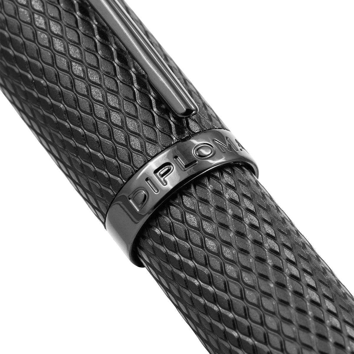 Diplomat Viper Black Guilloche Fountain Pen - 24Papershop