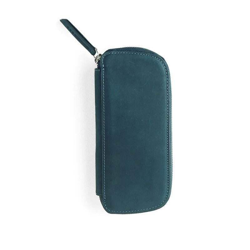 Endless Companion Leather 3-Pen Pouch - Blue - 24Papershop