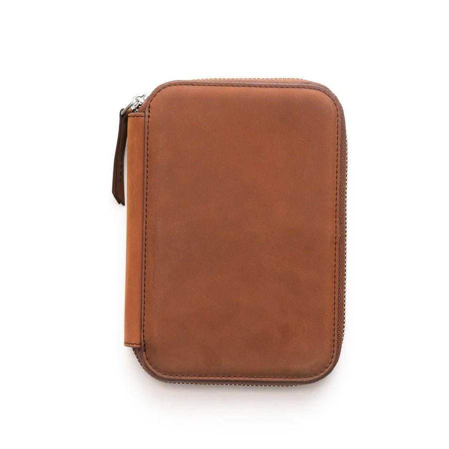 Endless Companion Leather 5-Pen Pouch - Brown - 24Papershop